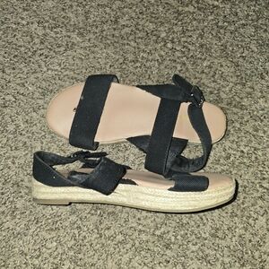 Old Navy Black Espadrille Sandals